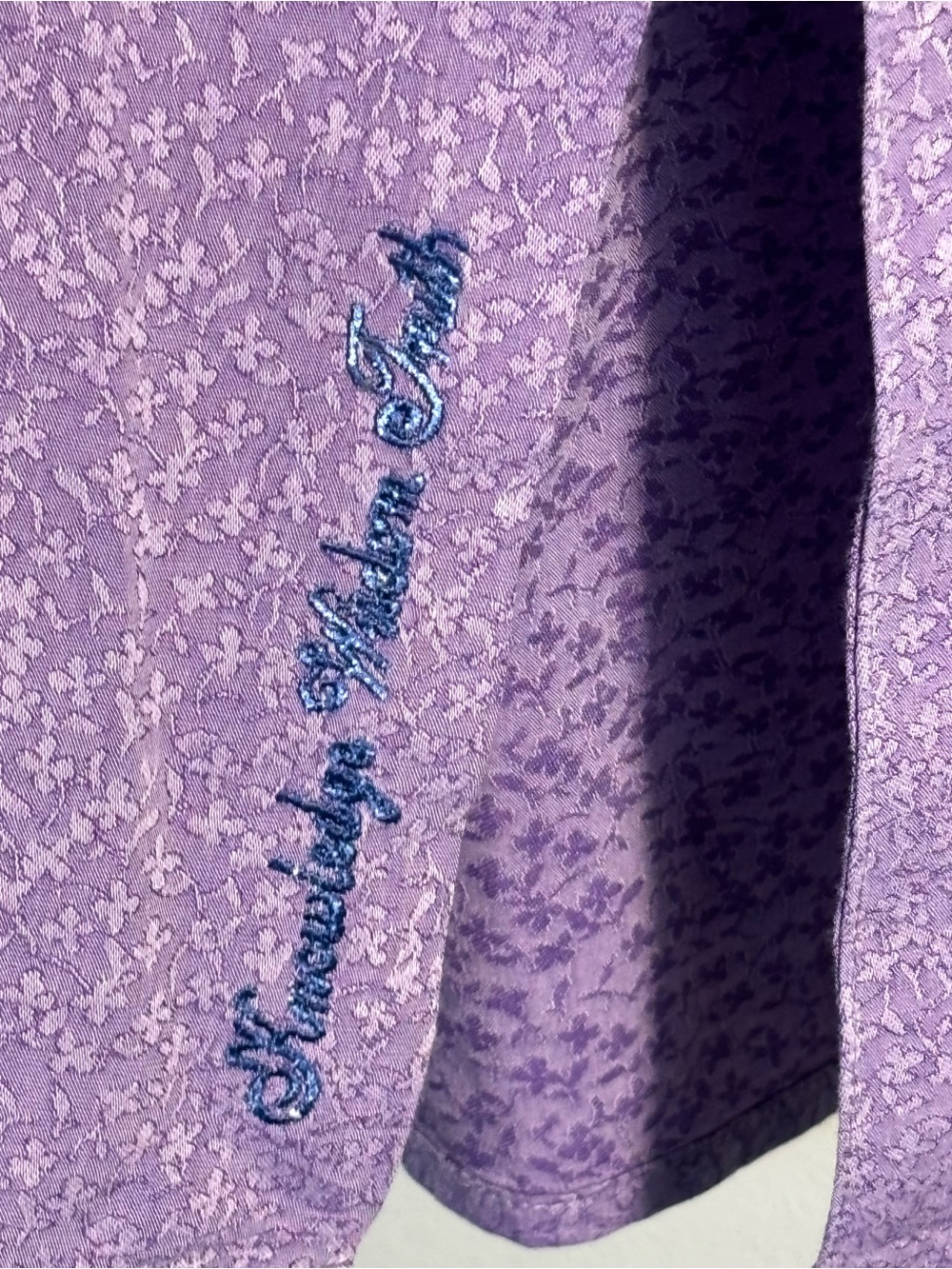 Robert Graham Button Down Shirt Mens XL Purple Floral Long Sleeve Flip Cuff - Picture 7 of 10